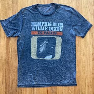 Chaser Blues Legends Men's t-shirt, Black/Dark Grey Burnout, XL